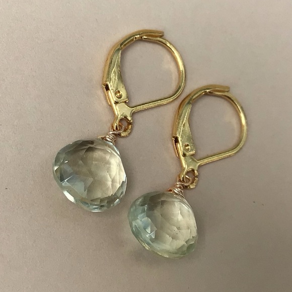 Natural Prasiolite Sundance charm Earrings - Picture 5 of 8